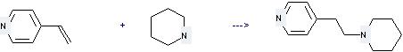 The Pyridine, 4-[2-(1-piperidinyl)ethyl]- can be obtained by 4-Vinyl-pyridine and Piperidine.